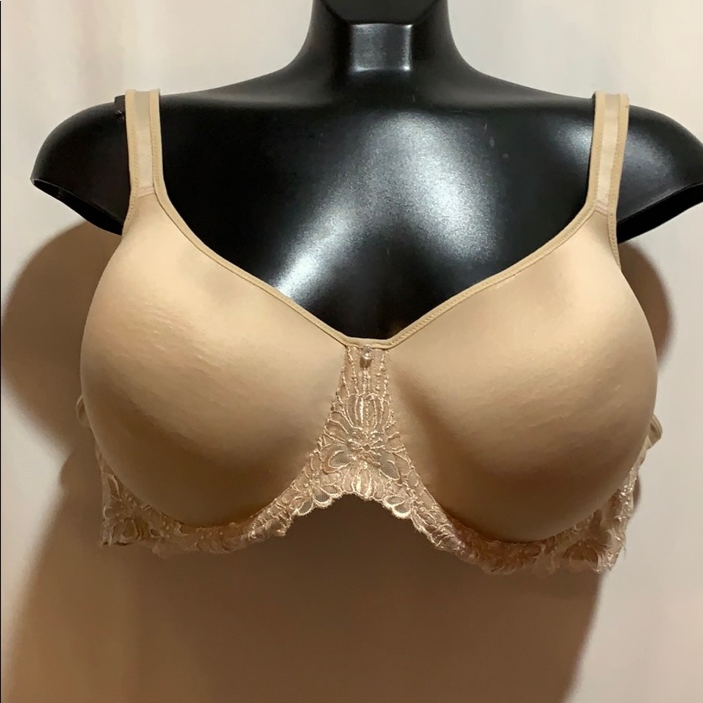BALI underwire bra 42DD NUDE lace trim